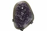 Sparkling Amethyst Geode With Metal Stand - Uruguay #342690-1